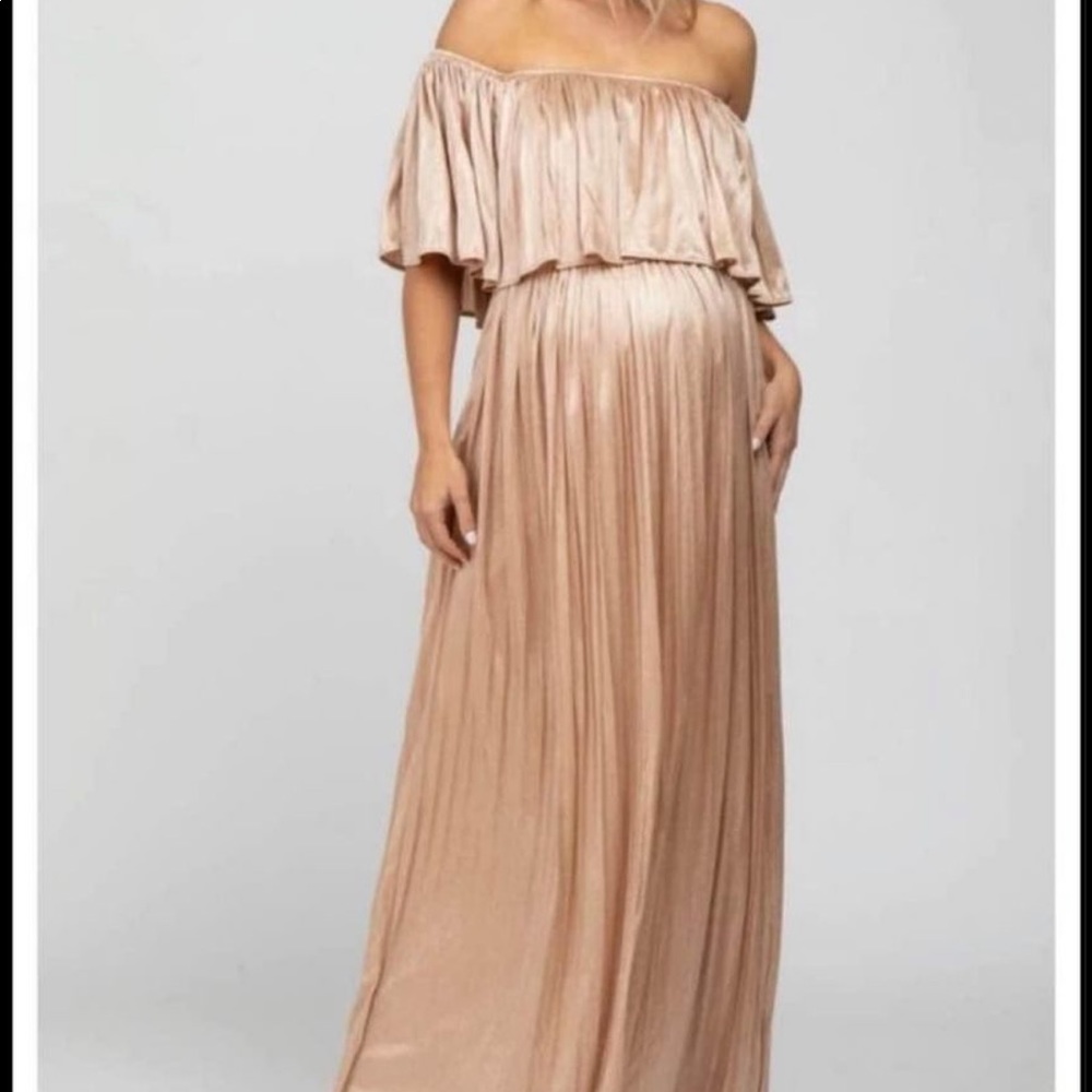 Pink blush maternity dress- large